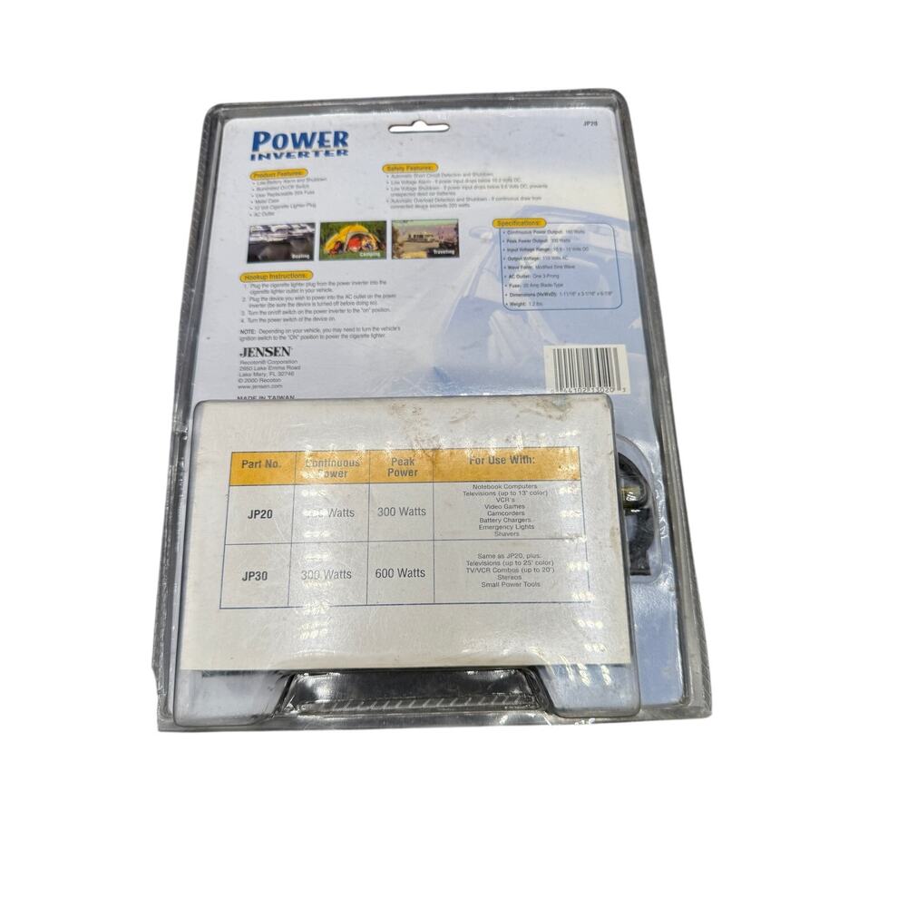 🔌 Jensen Power Inverter JP20 160W DC to AC Converter NIB Sealed - Picture 2 of 2